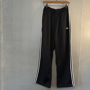 ADIDAS Classic Black Joggers with White Stripes